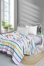L'essentiel linge de maison Manta Double Pique Amarillo y Lila
